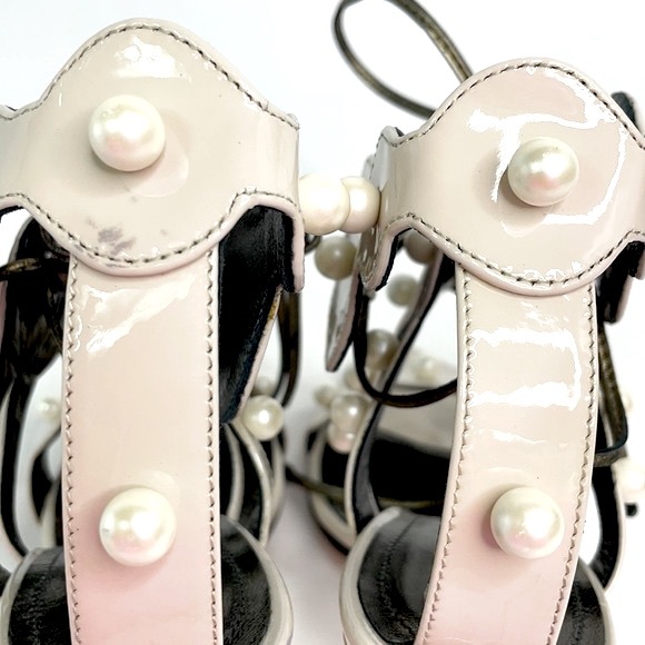 *New Marc Ellis Women's Pearl Embellished Sandals - Picture 7 of 9